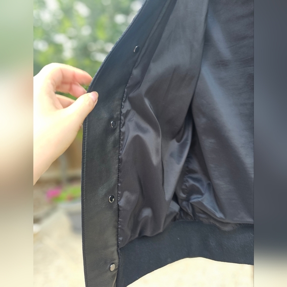 EMPORIO Armani black butter soft leather bomber jacket  M - Picture 10 of 16